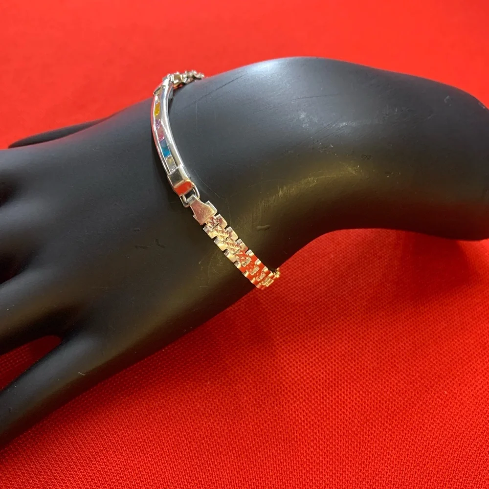925 fine silver girl bracelet‎ with zircon stones